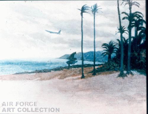 B-52 OVER TARAGI BEACH, ANDERSON FIELD, GUAM
